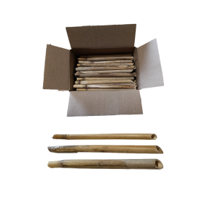 Rietstengels met knoop voor nestkastje